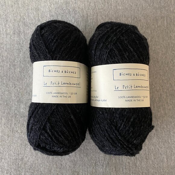 NWT Biches & Buches Le Petit Lambswool Colour Very Dark Grey Lot of 2 - Picture 1 of 6